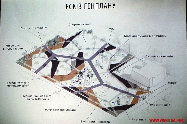 У Вінниці показали проекти перетворення парку «Хімік»: будиночки на деревах, фонтани і «штучний ліс». Фото - фото 15