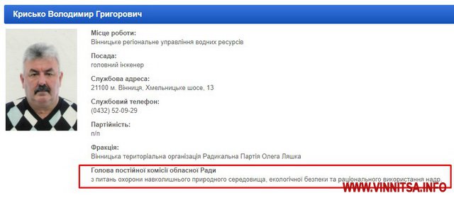 Депутата Вінницької обласної ради Криська взяли з хабарем. Фото