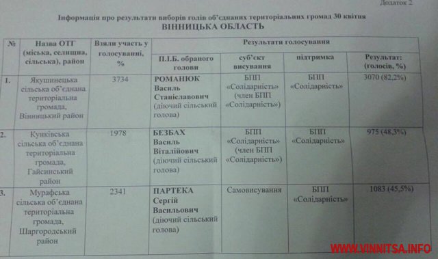 Керівниками трьох об’єднаних громад на Вінниччині обрали чинних сільських голів, які йшли з підтримкою БПП - фото 2