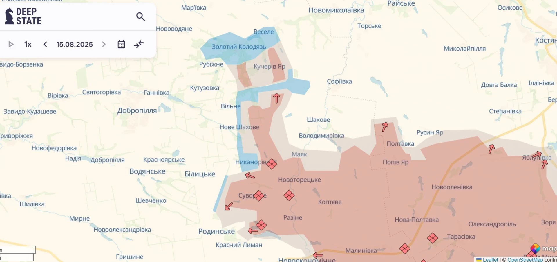 Українські сили відкинули росіян біля Добропілля