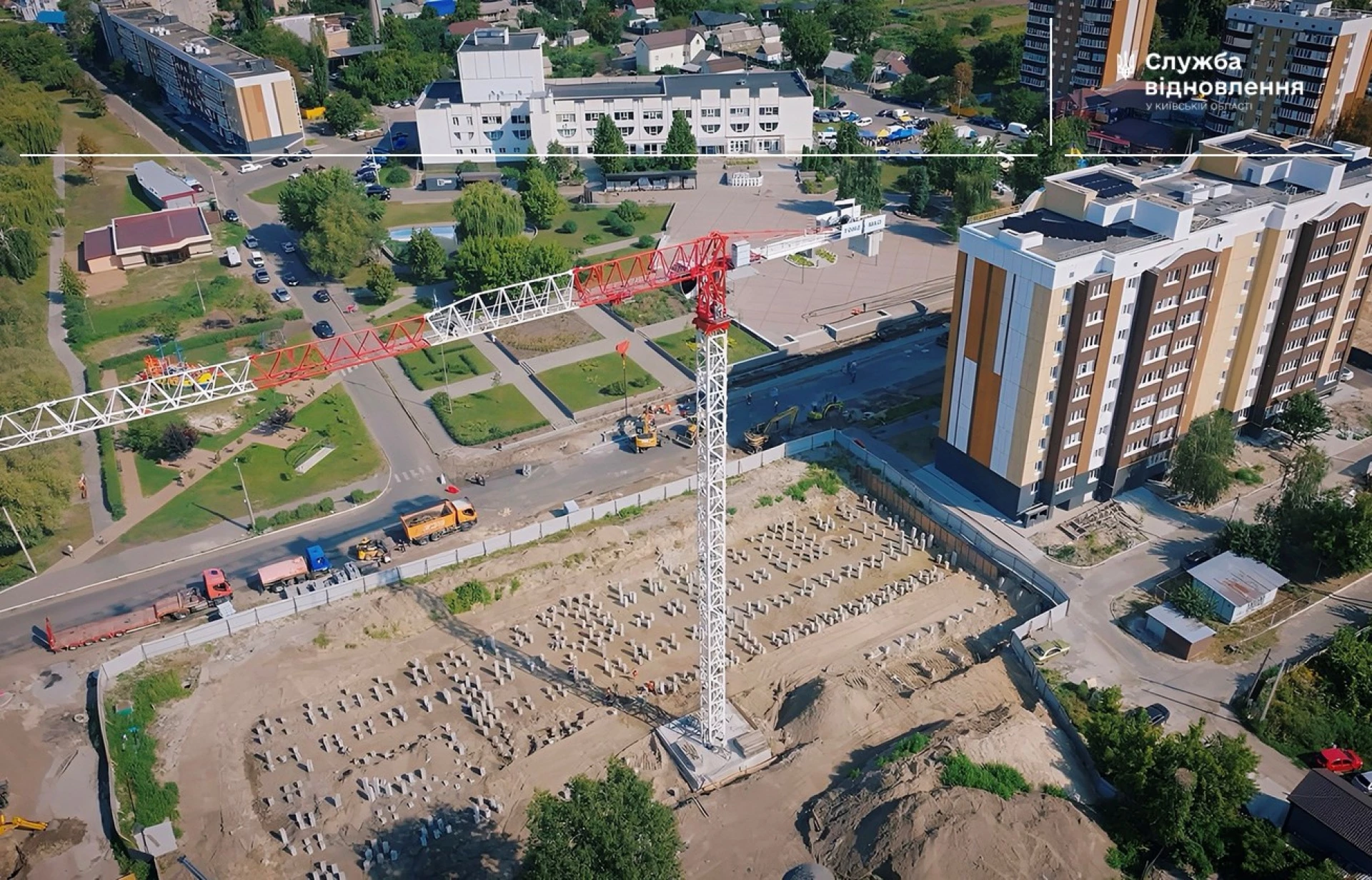 У Бородянці зводять нову дев’ятиповерхівку на місці зруйнованого будинку