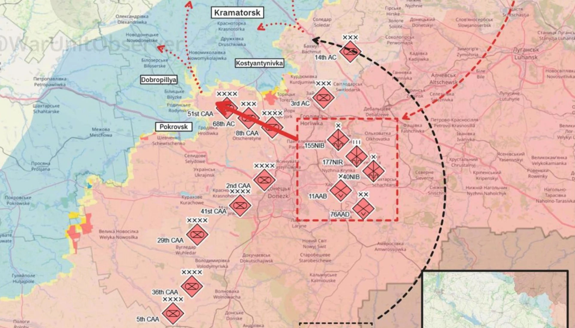 Росія підготувала багато сил для вирішальної битви за Донеччину – OSINT-аналітики