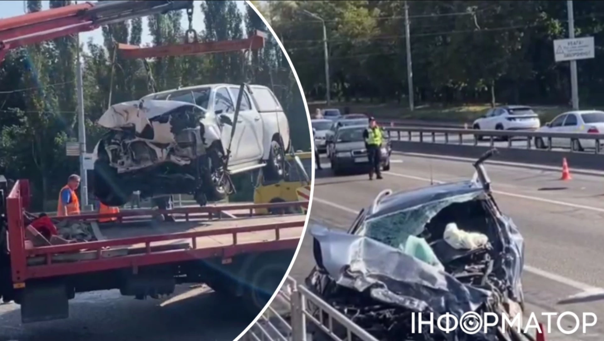 У Києві військовий автомобіль зіткнувся з машиною, де був поліцейський: є жертви