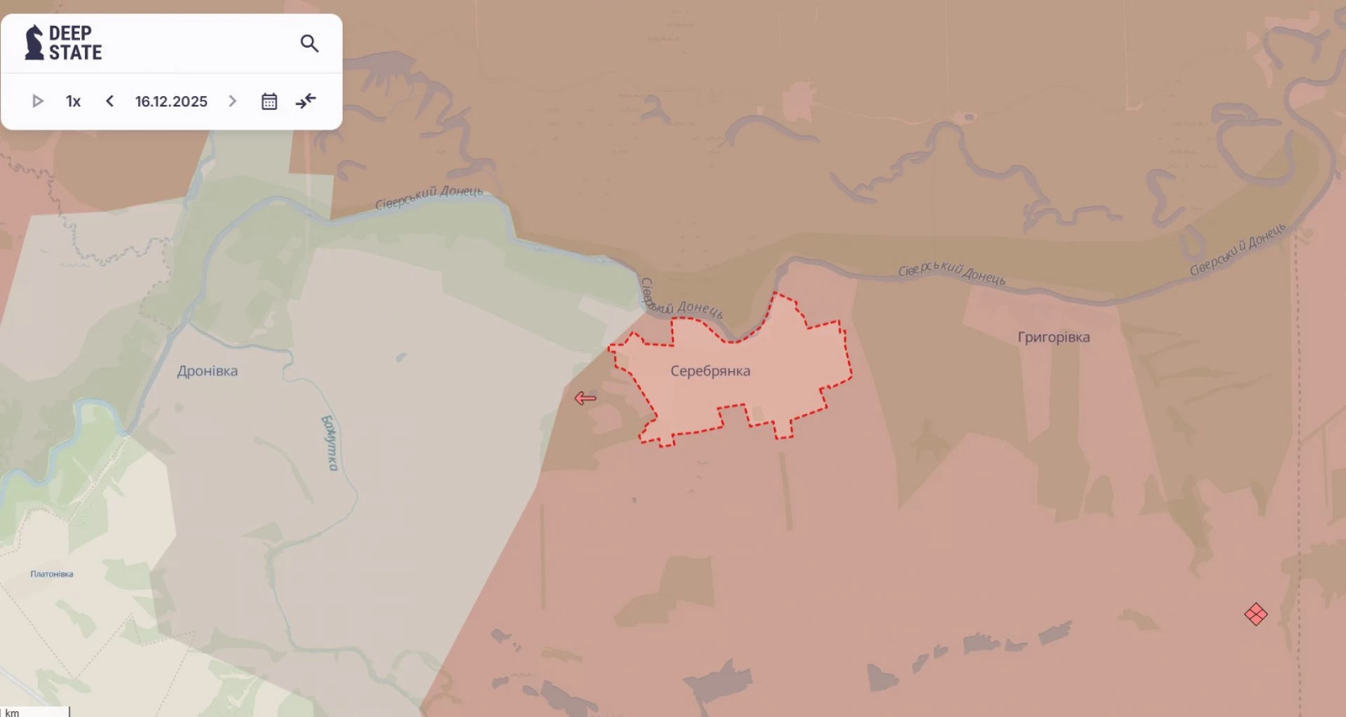 Російська армія окупувала Серебрянку