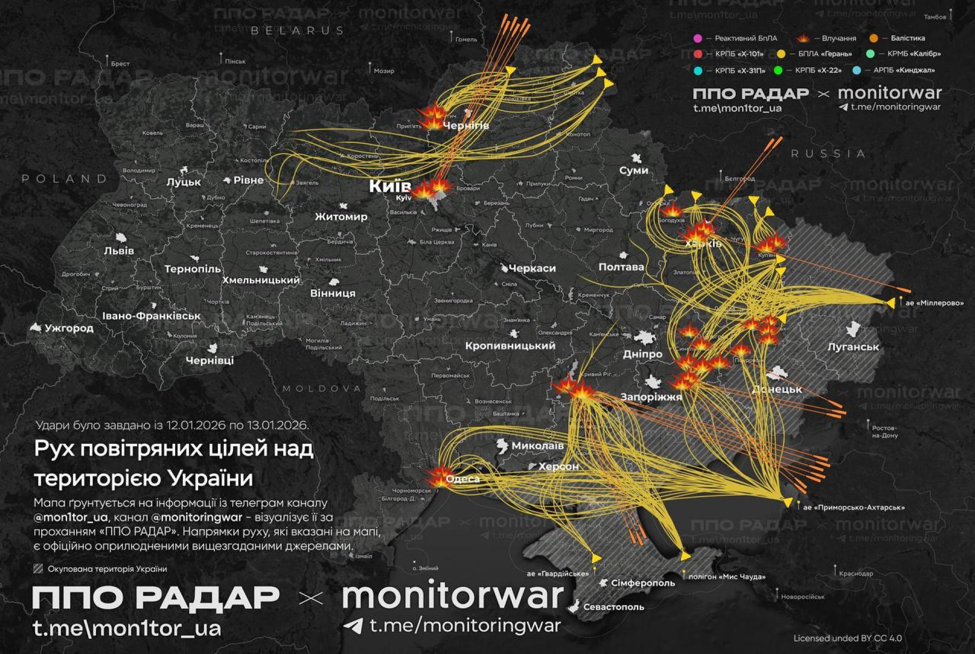 Збита ракета на Черкащині, загиблі у Харкові і поранені в Одесі та на Дніпропетровщині – наслідки нічного обстрілу
