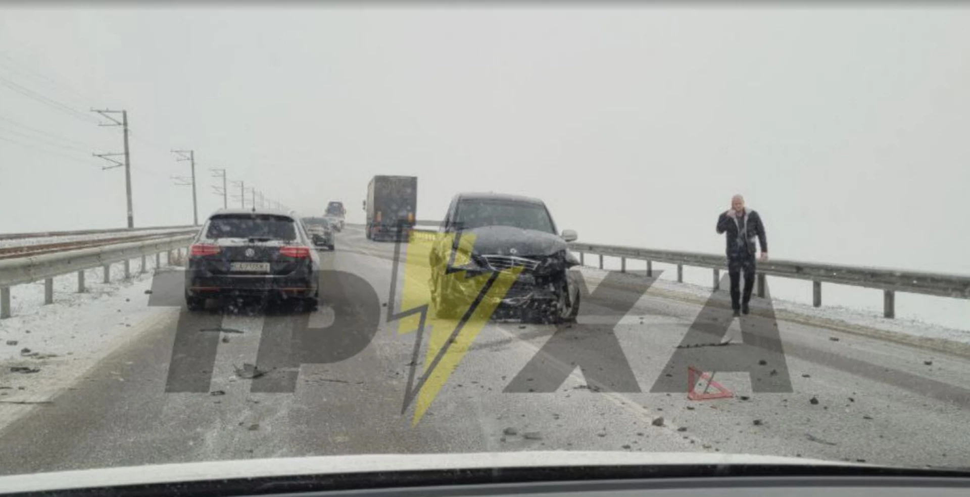 Volkswagen і SsangYong зіткнулися на Черкаській дамбі