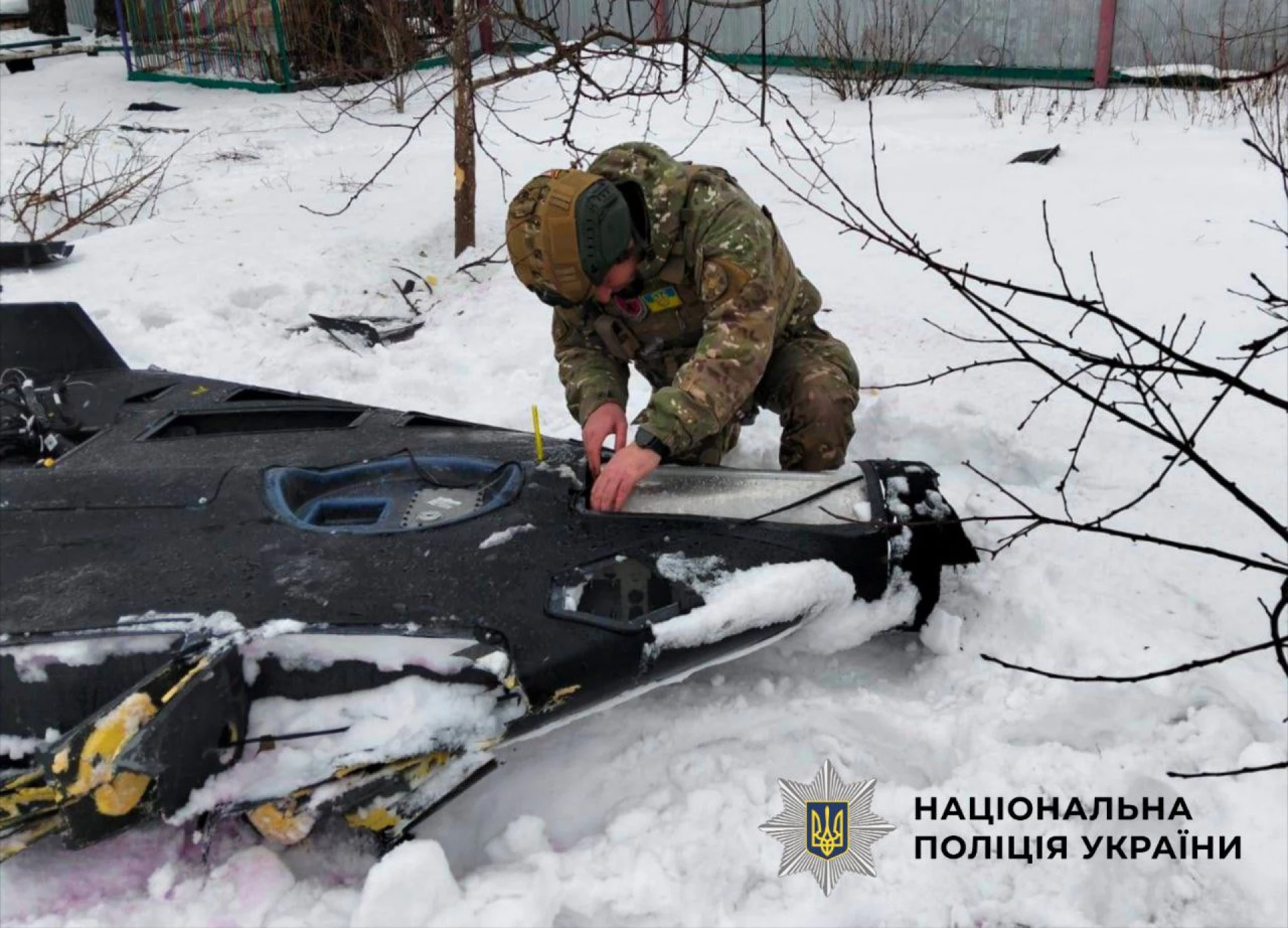 Вибухотехніки поліції Київщини знищили бойову частину ворожого безпілотника