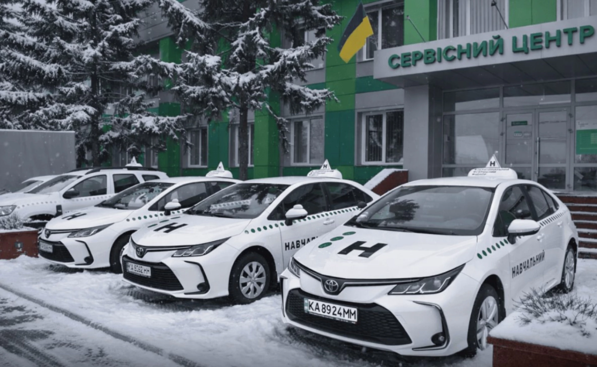 Які автомобілі є у Сервісних центрах Черкас і Умані для складання іспитів. Перелік