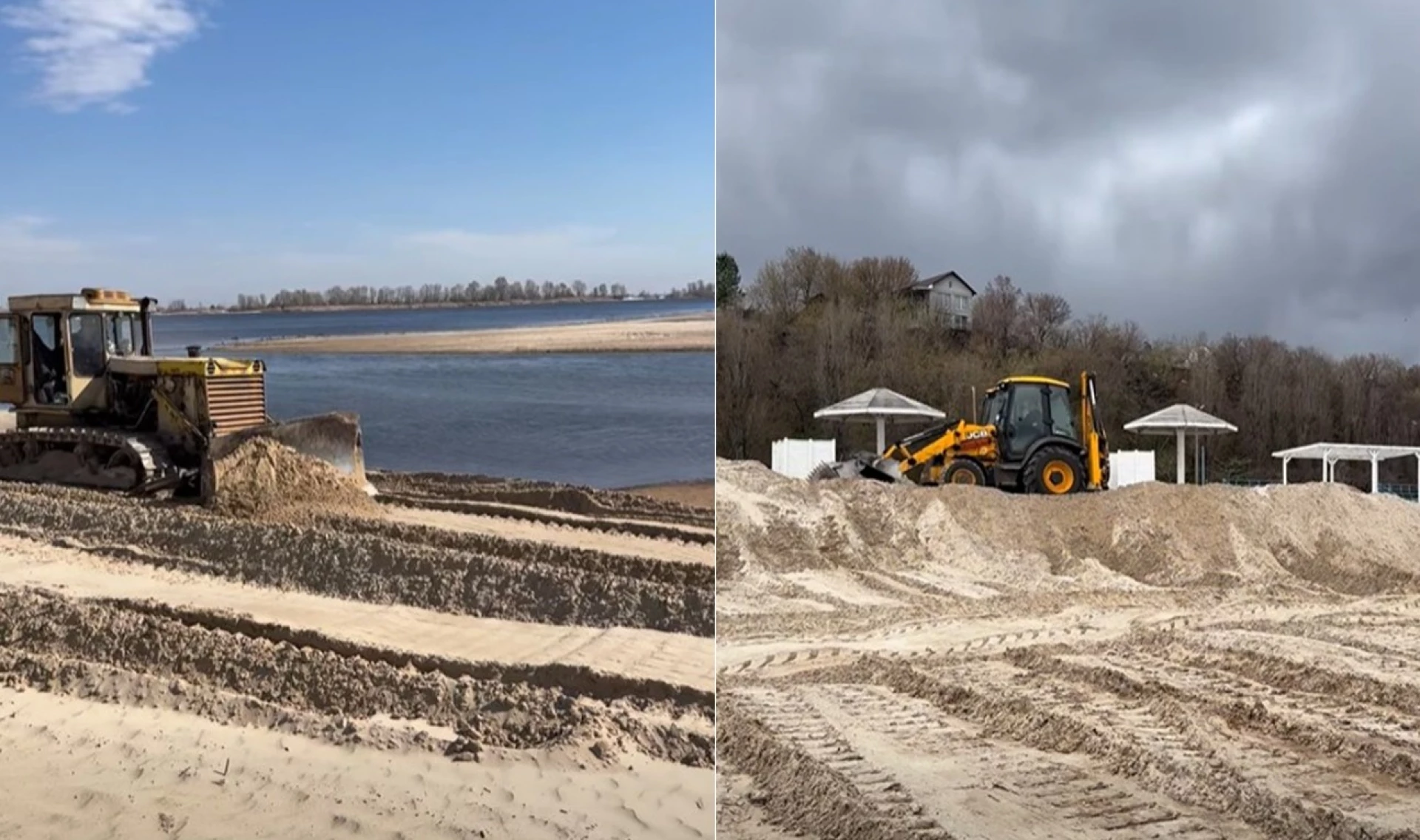 На черкаських пляжах рівняють пісок перед літнім сезоном