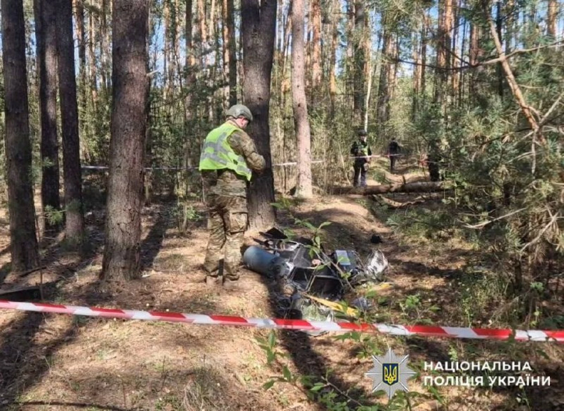 У Києві в лісосмузі виявили бойову частину «Герань-2»
