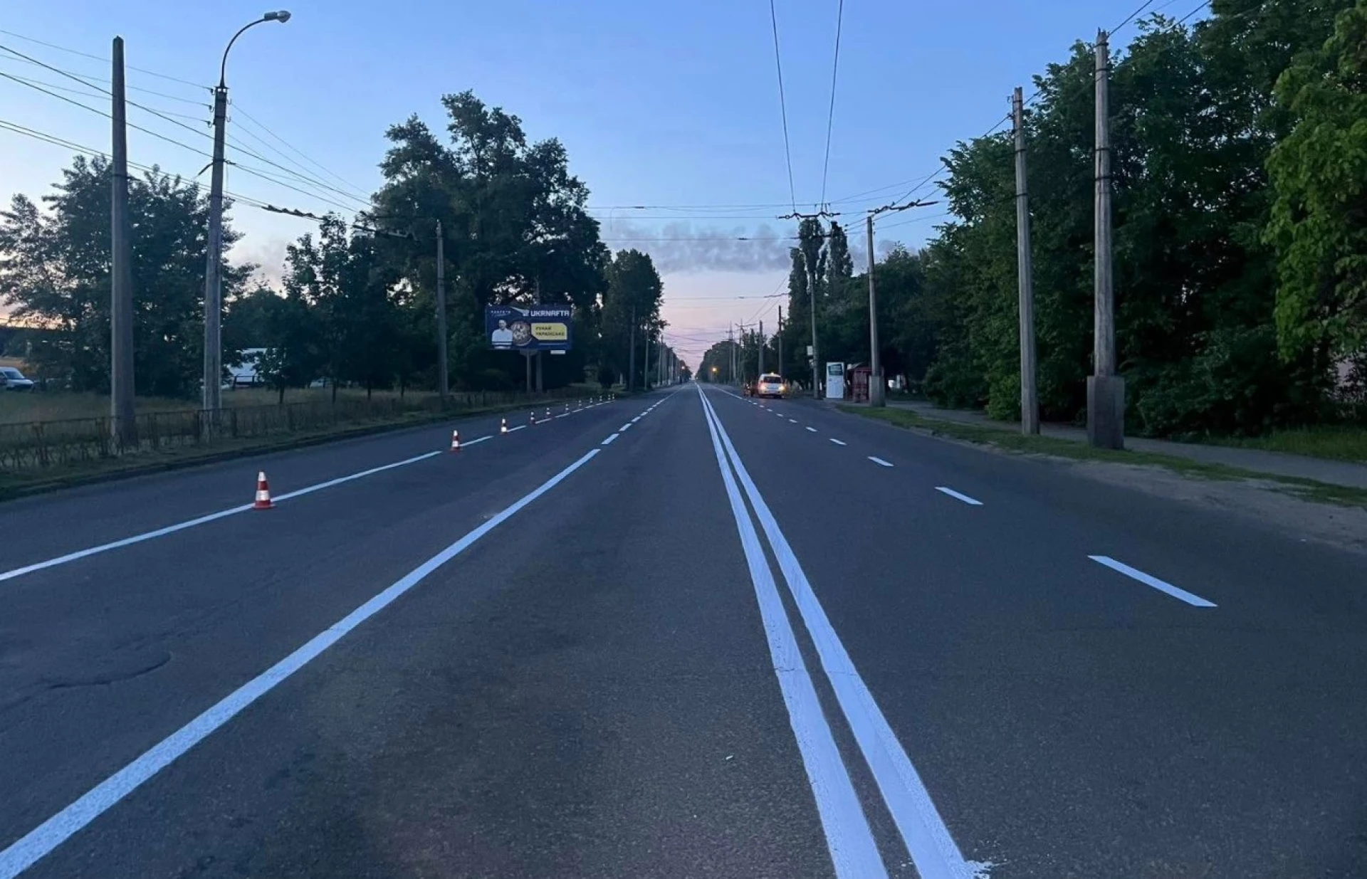 Дорожню розмітку оновили на проспекті Хіміків та вулиці Лейтенанта Мукана