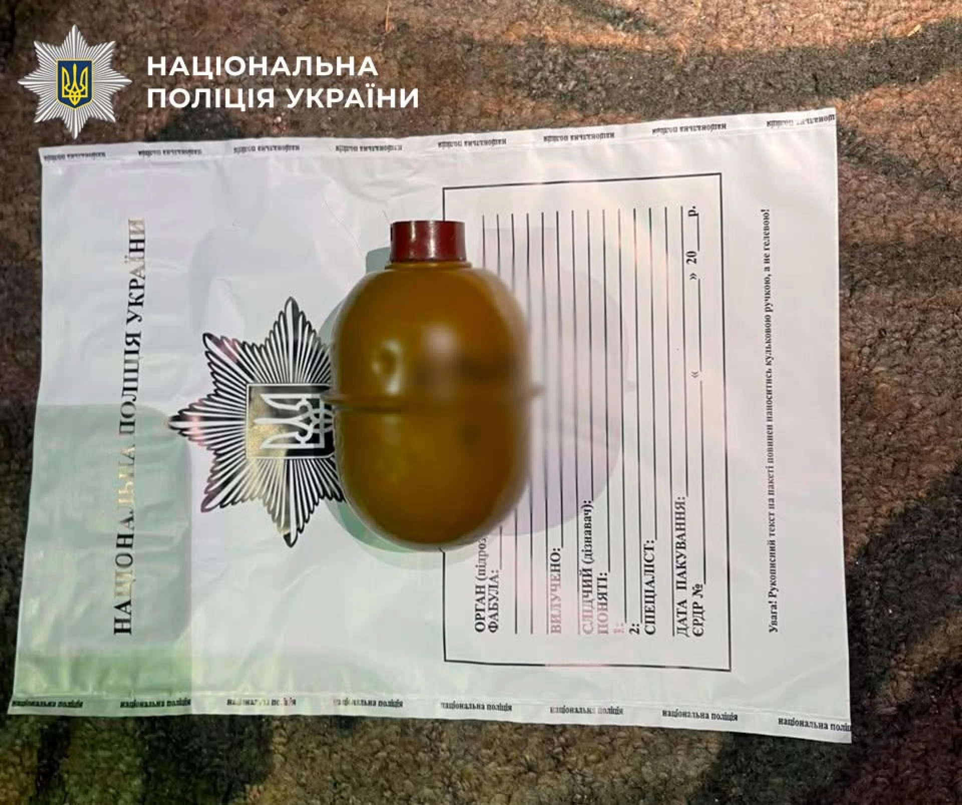 У Києві затримали чоловіка, який зберігав удома гранату та підривачі