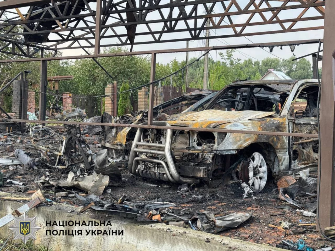 В поліції показали наслідки атаки на Київщину