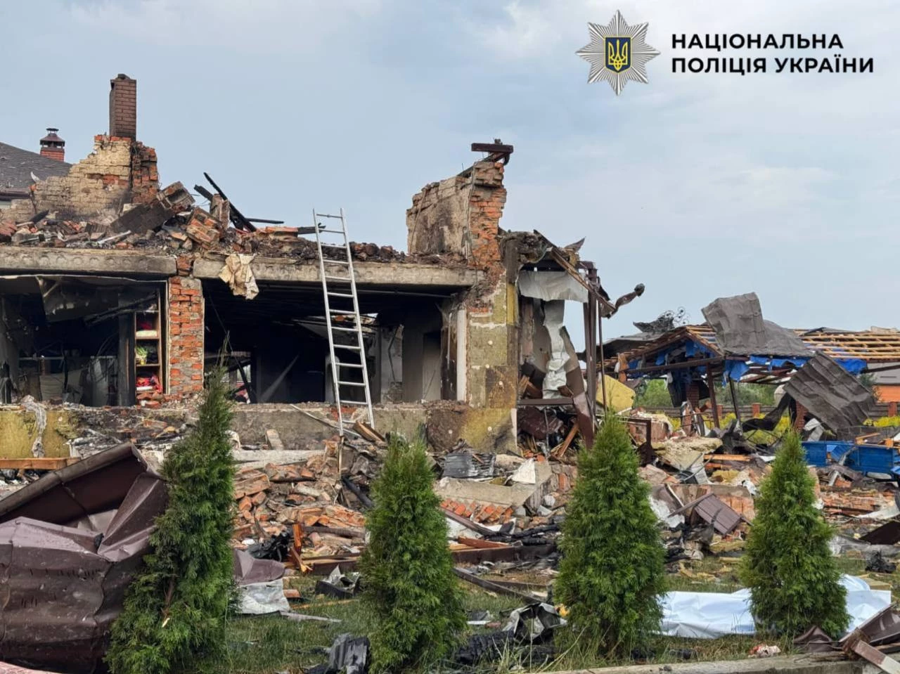 В поліції показали наслідки атаки на Київщину