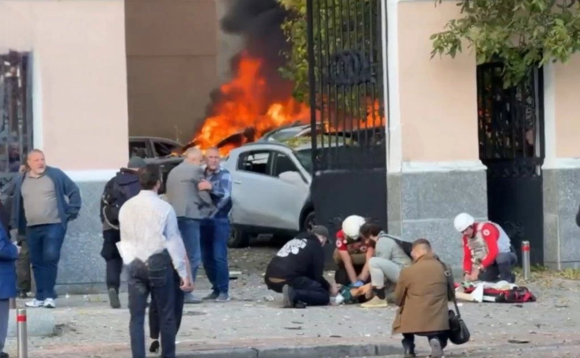 БпЛА влучив у будівлю НАН України в Києві
