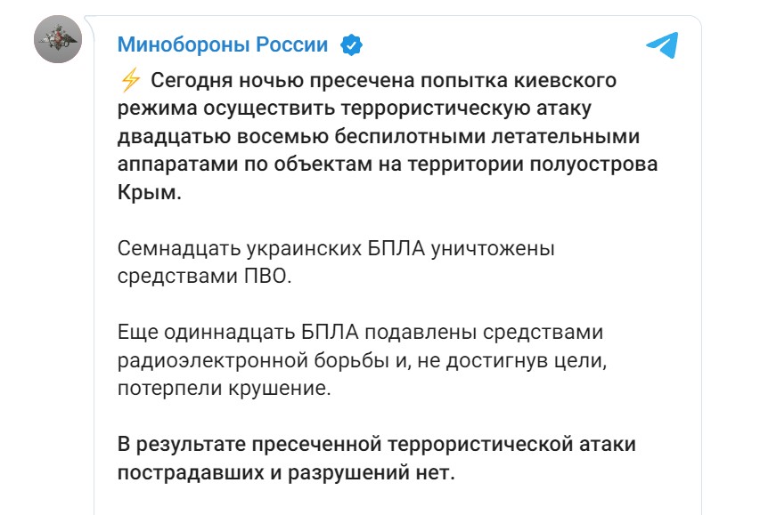 Окупанти заявили, що Крим атакували майже 30 безпілотників - фото 2