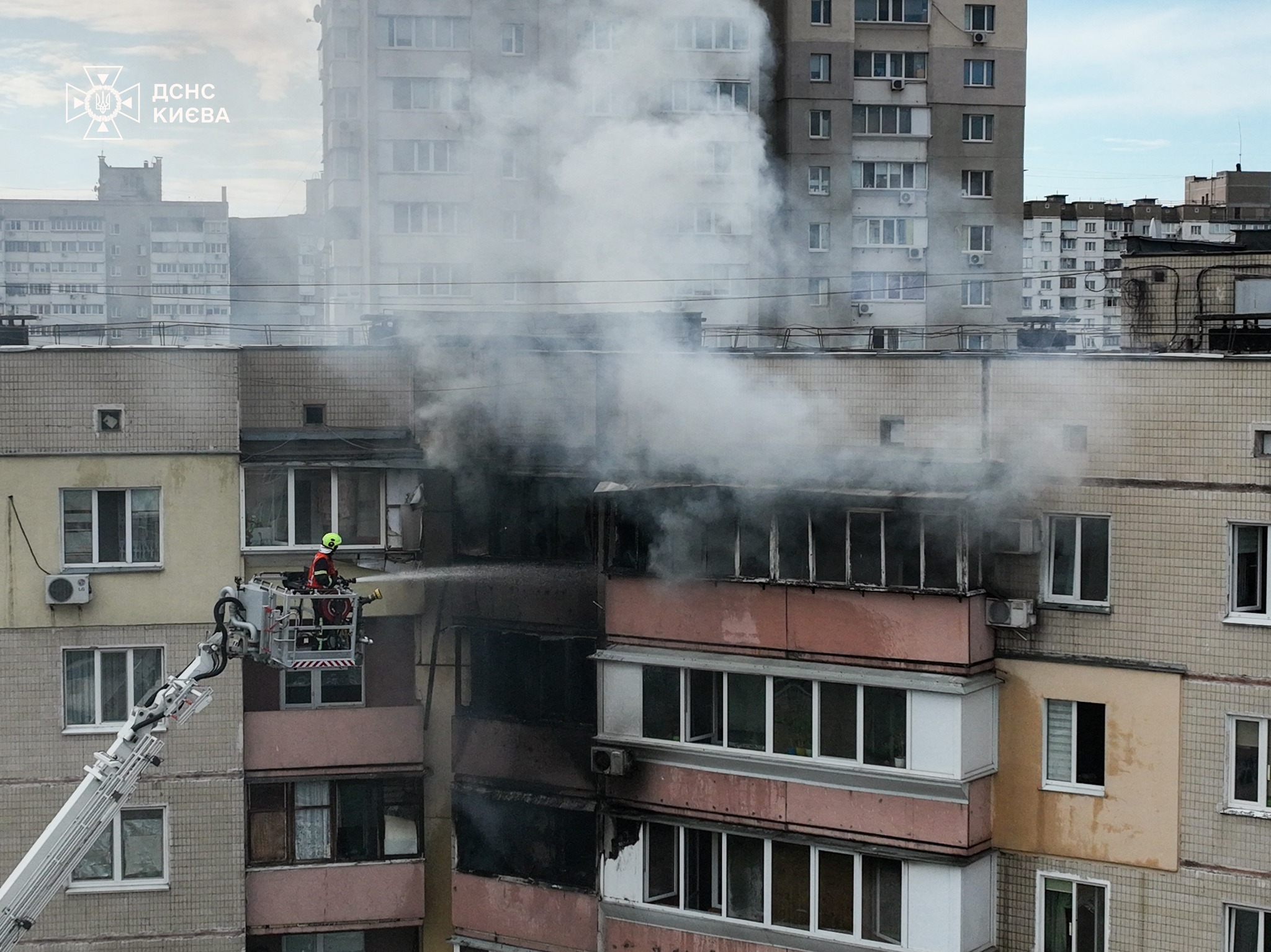 В Києві рятувальники під час пожежі врятували 10 людей та кота