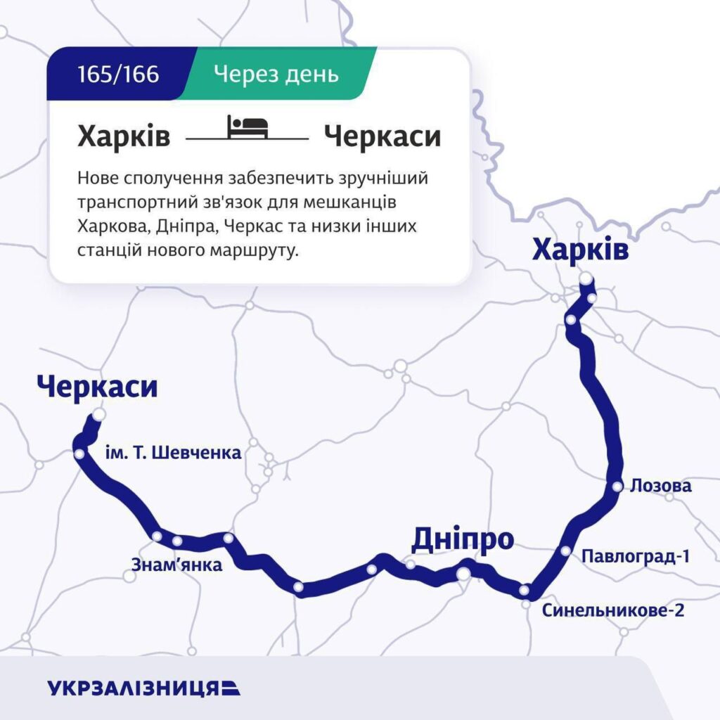Коли запустять новий поїзд Харків-Черкаси