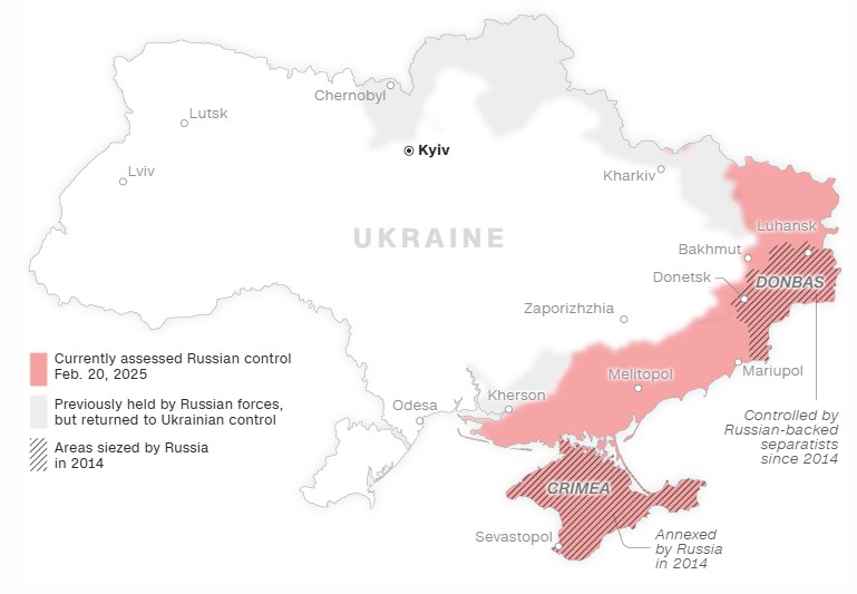 Скільки територій втратила Україна з початку війни: аналіз від CNN