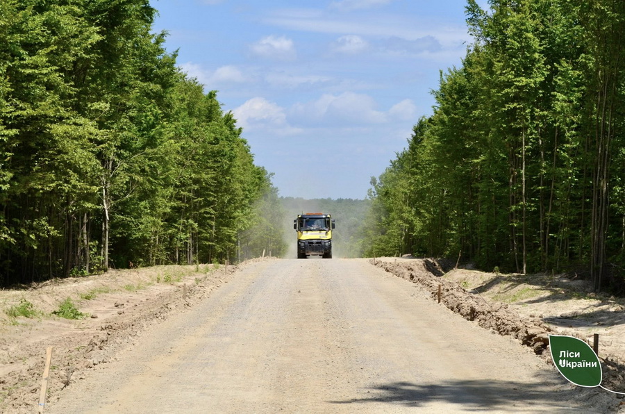 Через ліс на Вінниччині будують нову дорогу