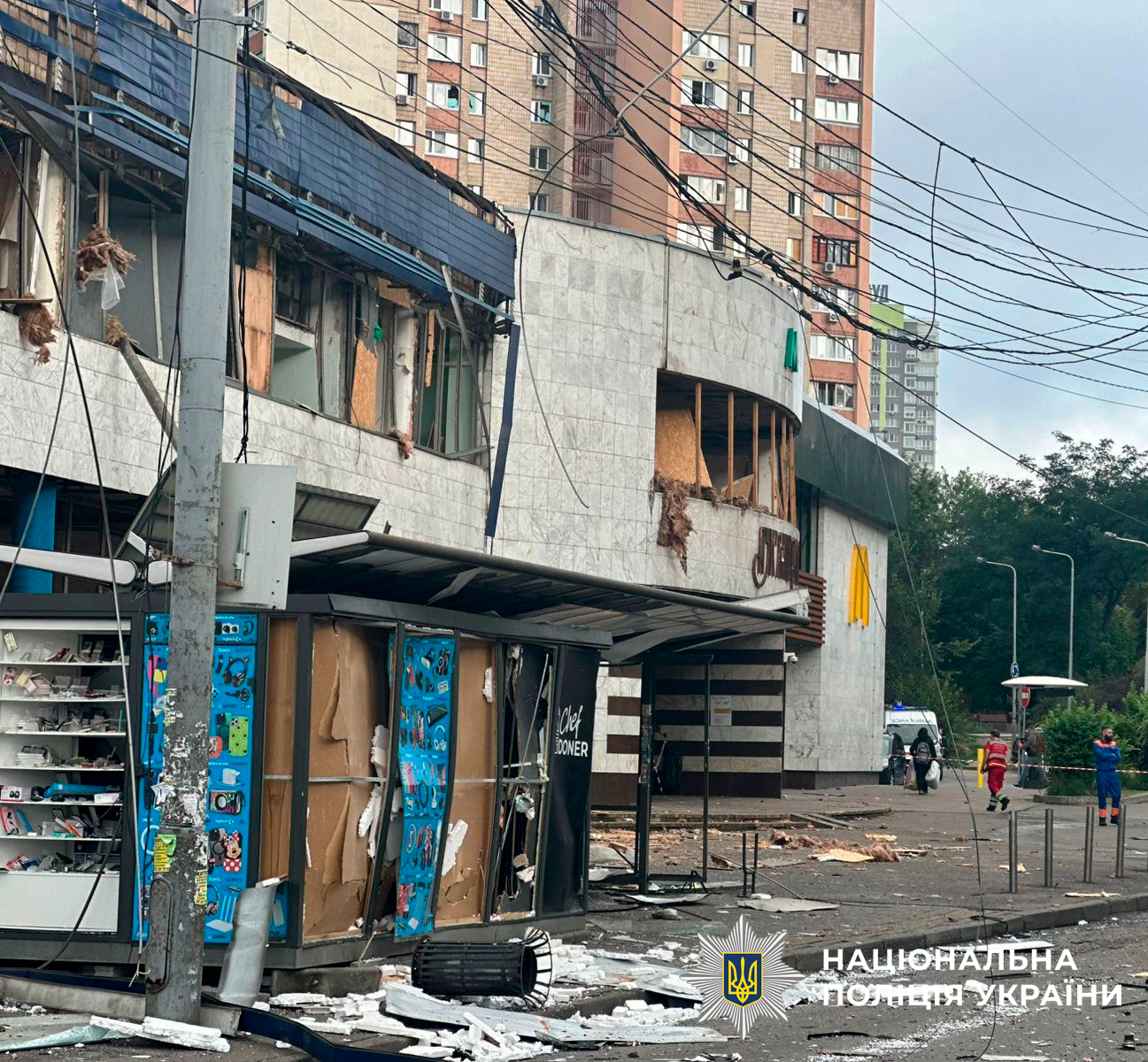В поліції показали наслідки атаки на столицю. Фото