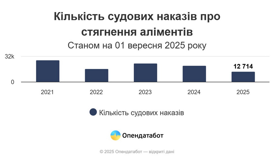 У Вінниці цього року суд видав 626 наказів на стягнення аліментів