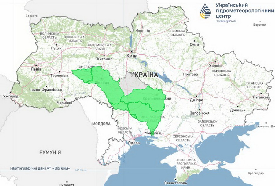 У басейні Південного Бугу на Вінниччині очікується підвищення рівня води