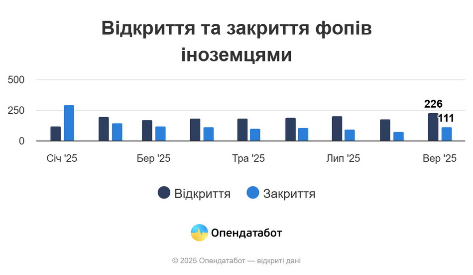 Цьогоріч понад пів сотні іноземців відкрили ФОП на Вінниччині