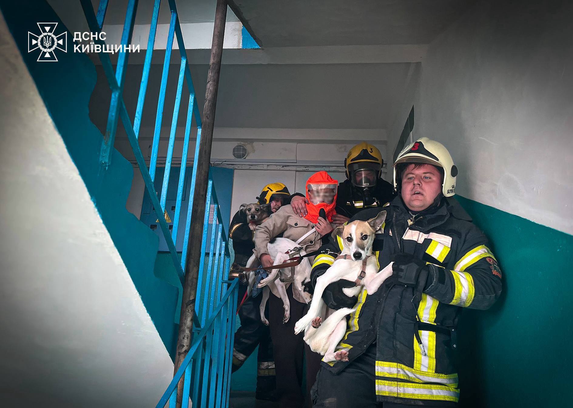 Надзвичайники Київщини врятували 3 людей із задимленого будинку, серед них — 2-річна дитина - фото 4