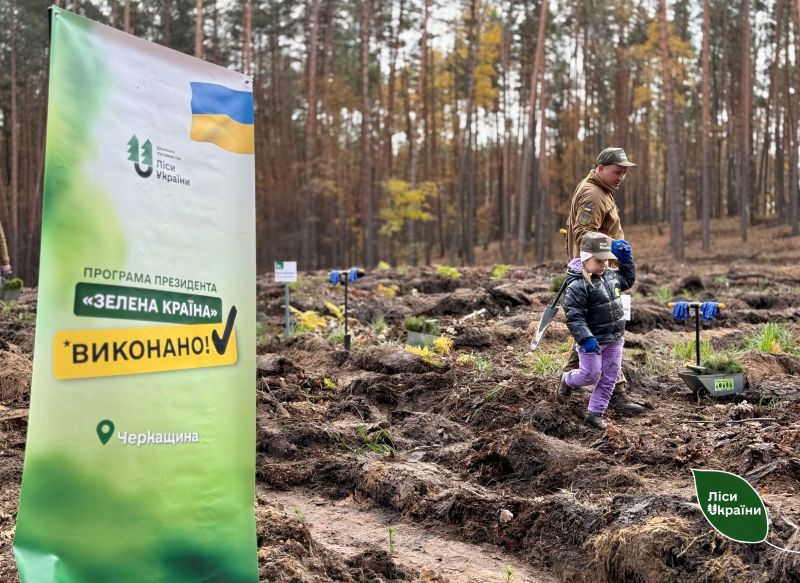На Черкащині висадили 0,8 га нового лісу