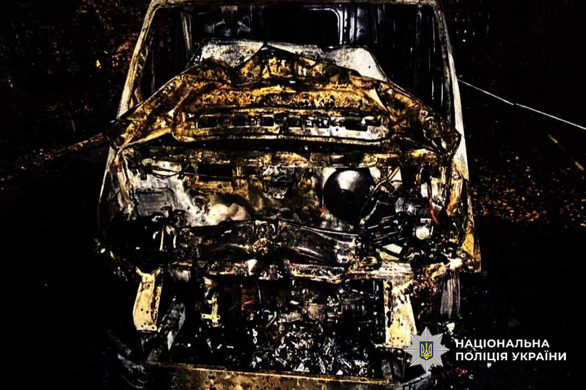 Черкаські поліцейські повідомили про підозру зловмиснику, який підпалив два авто