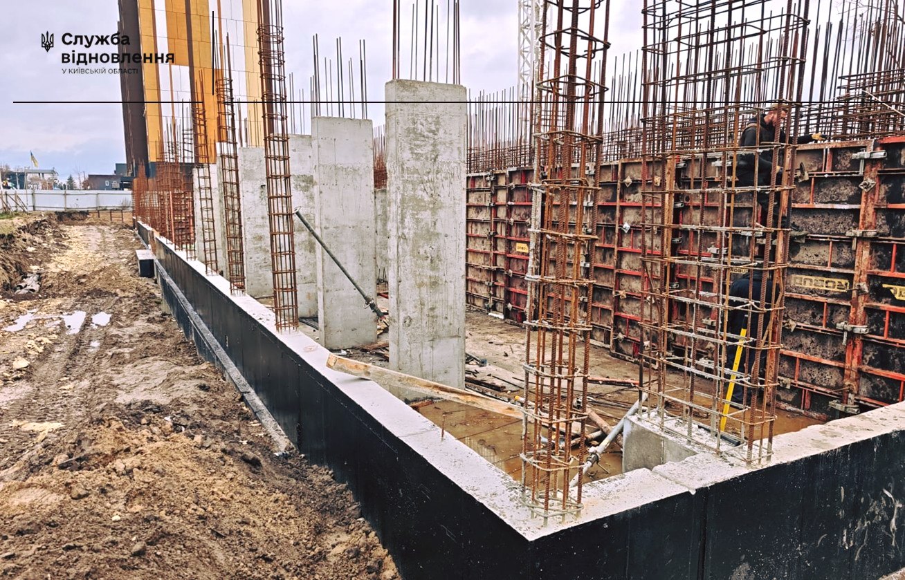 У Бородянці зводять новий 9-поверховий будинок