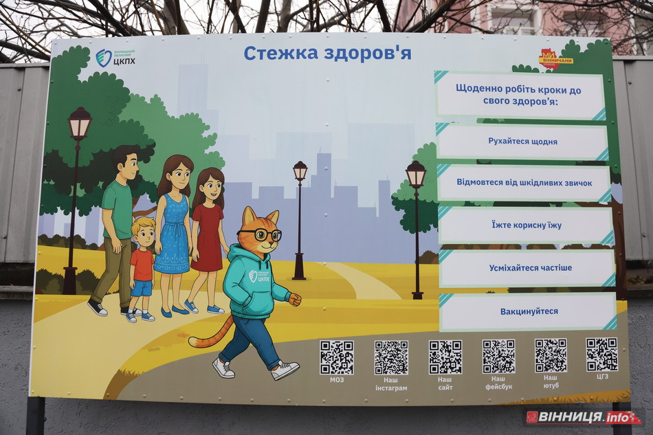 Сім кроків до довголіття: у Вінниці відкрили інтерактивну «Стежку здоров'я» - фото 11
