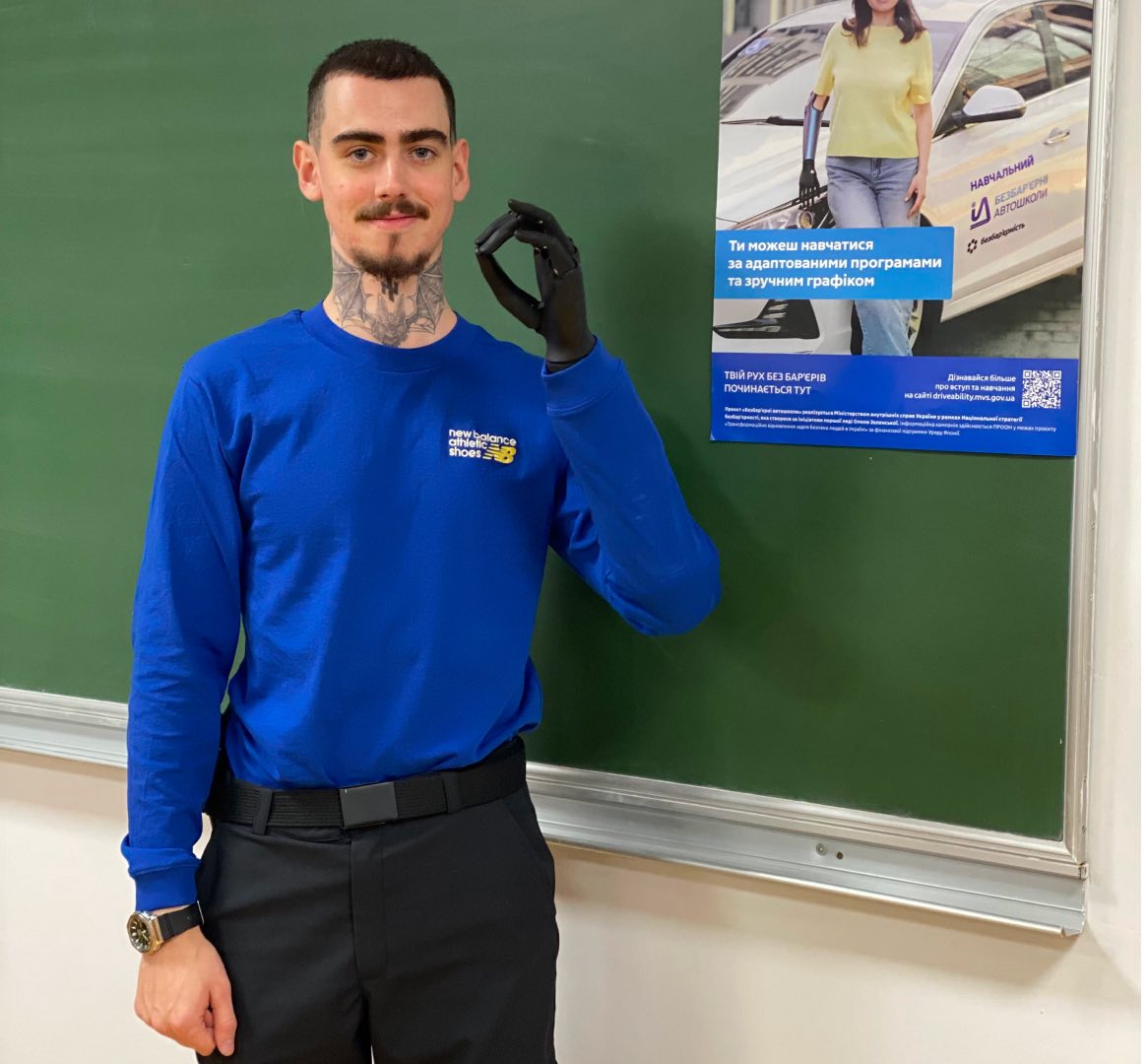 Ветеран 3-ї штурмової бригади став учнем «Безбарʼєрної автошколи» у Вінниці