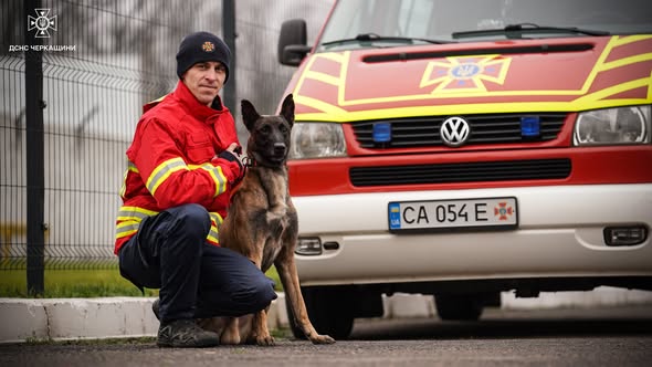 Черкаських рятувальників підсилив чотирилапий напарник Блерт