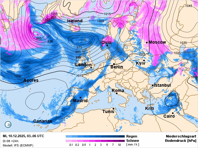 Де у середу очікується мокрий сніг