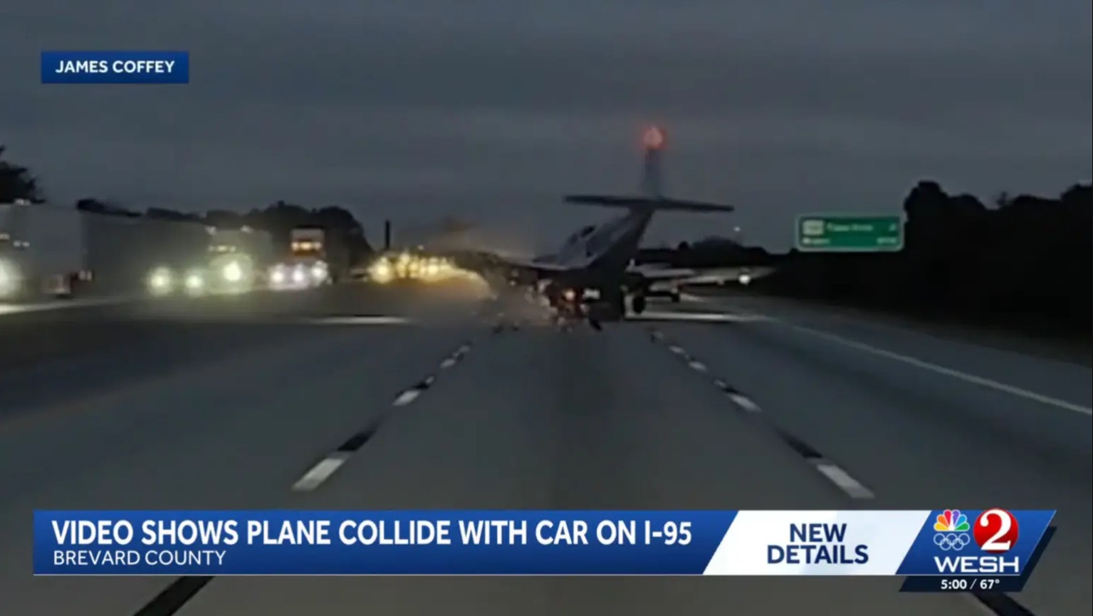 У Флориді літак приземлився просто на авто під час аварійної посадки
