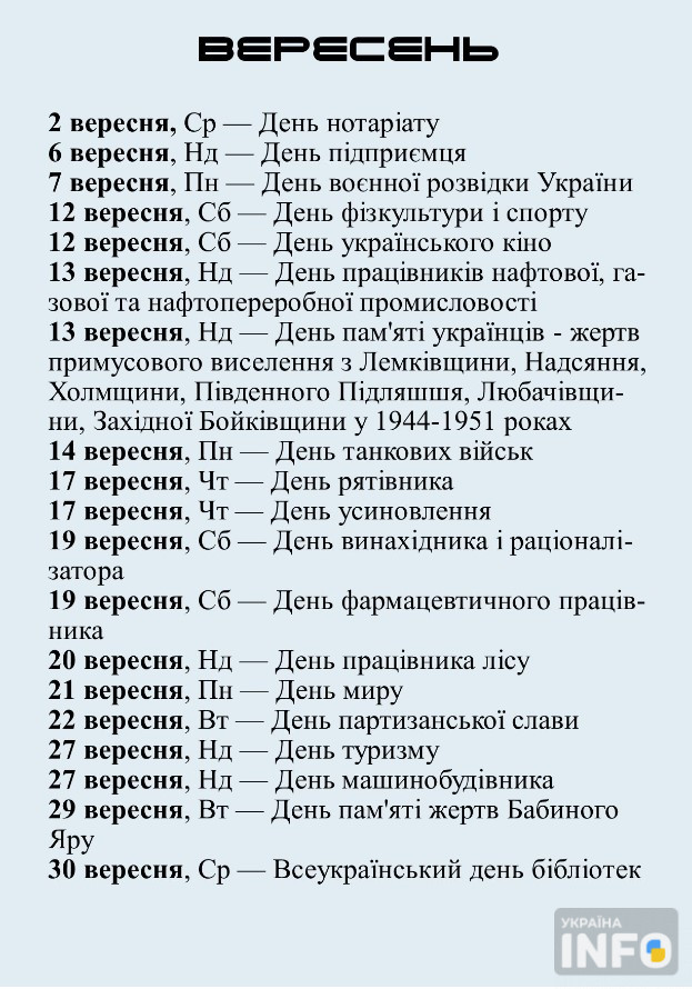 Календар свят 2026: державні та професійні свята в Україні - фото 9