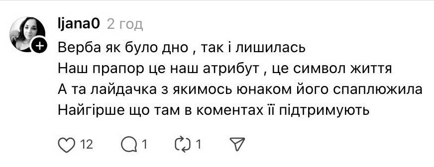 Блогерка Верба потрапила під шквал критики через фото на тлі державного прапора - фото 2
