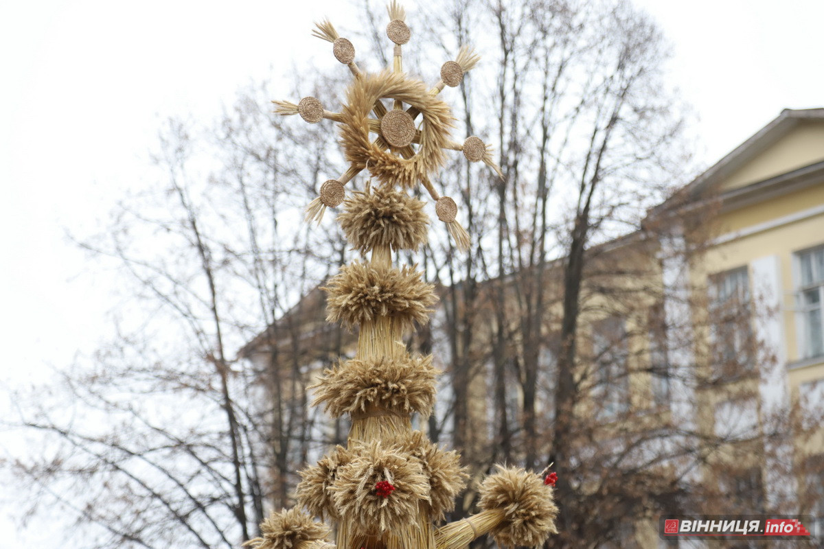 У центрі Вінниці встановили різдвяний оберіг «Дідух Єднання» - фото 3