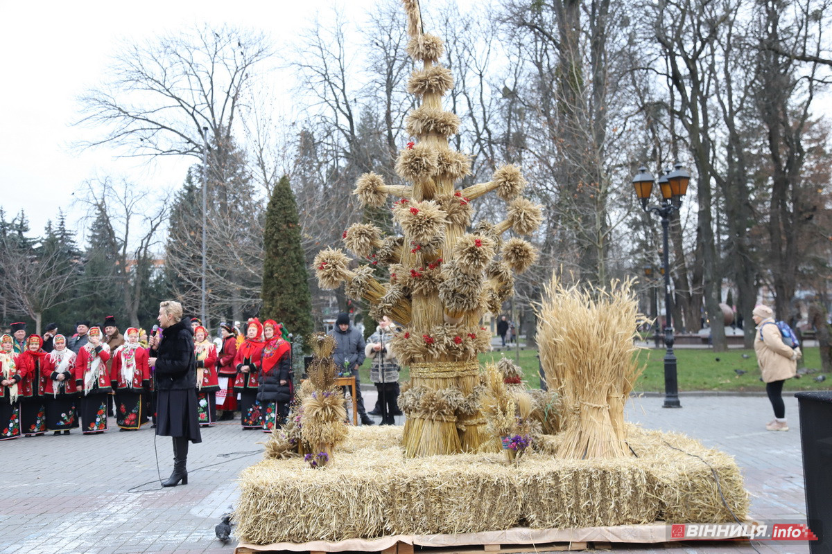 У центрі Вінниці встановили різдвяний оберіг «Дідух Єднання» - фото 7