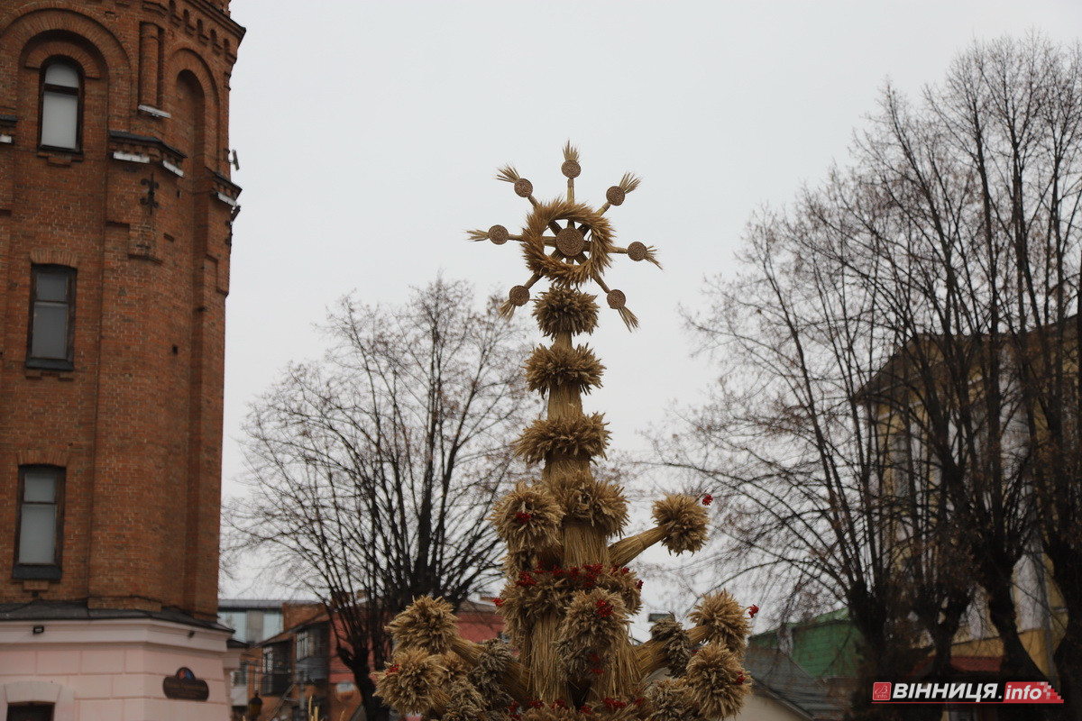 У центрі Вінниці встановили різдвяний оберіг «Дідух Єднання» - фото 15