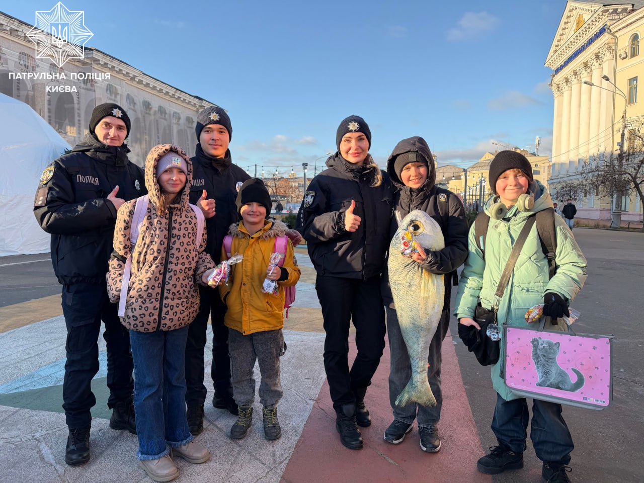 Патрульні привітали киян та гостей міста з Різдвом Христовим