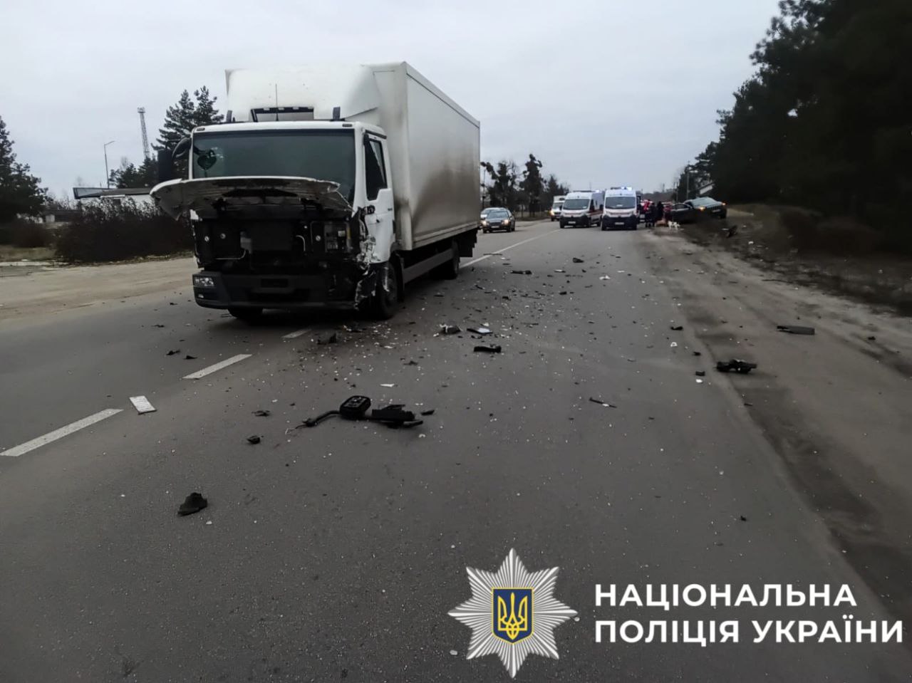 На Київщині автомобіль зіткнувся з вантажівкою: загинув 8-річний хлопчик, ще двоє дітей травмовані