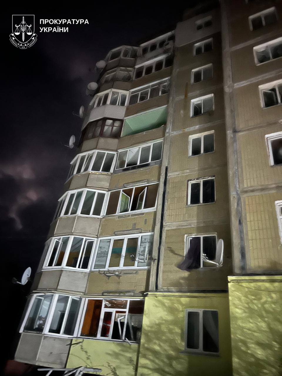 Прокуратура фіксує наслідки нічної ворожої атаки на Білу Церкву