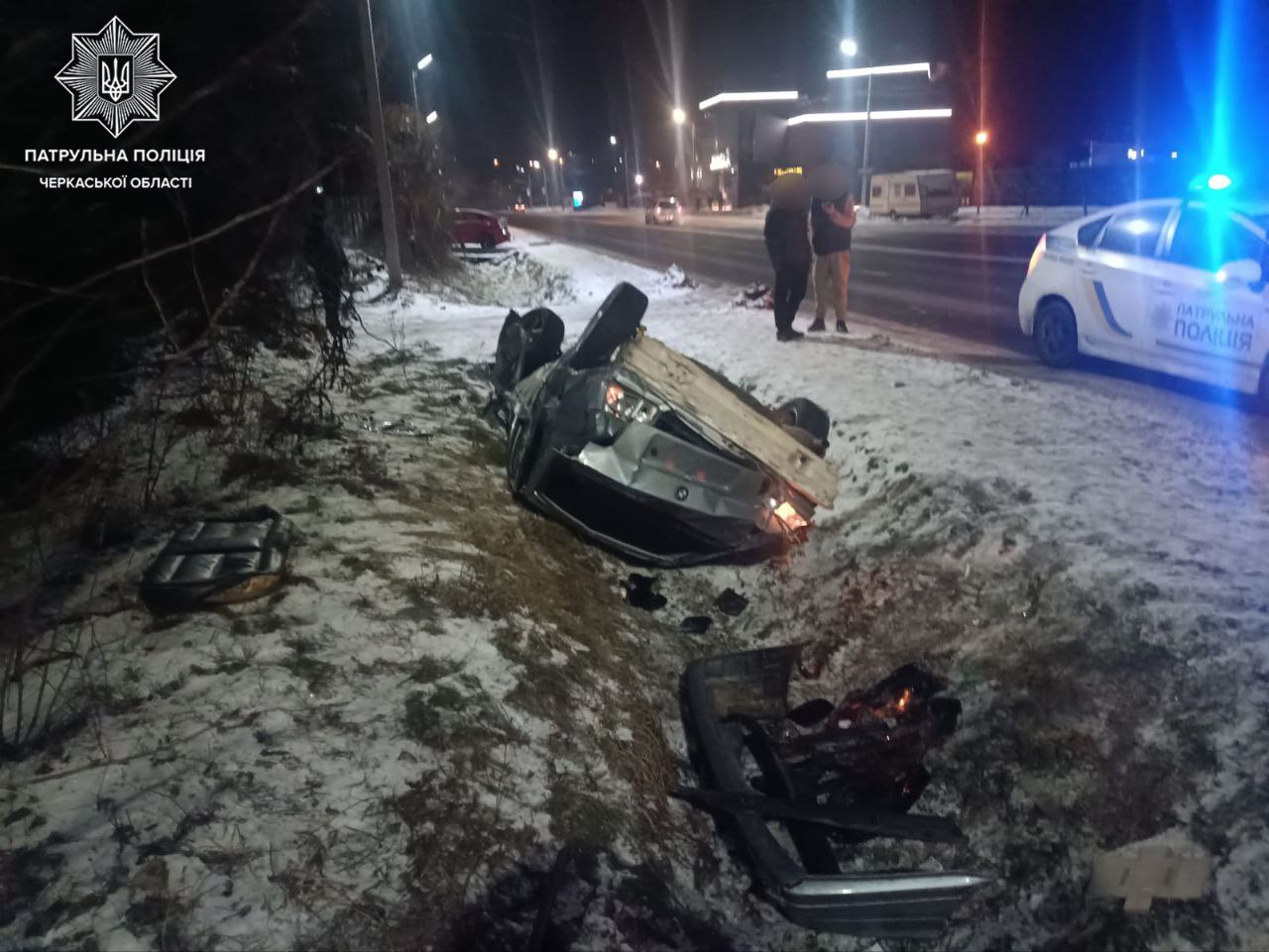 Автомобіль BMW перекинувся у Черкасах, за кермом був неповнолітній