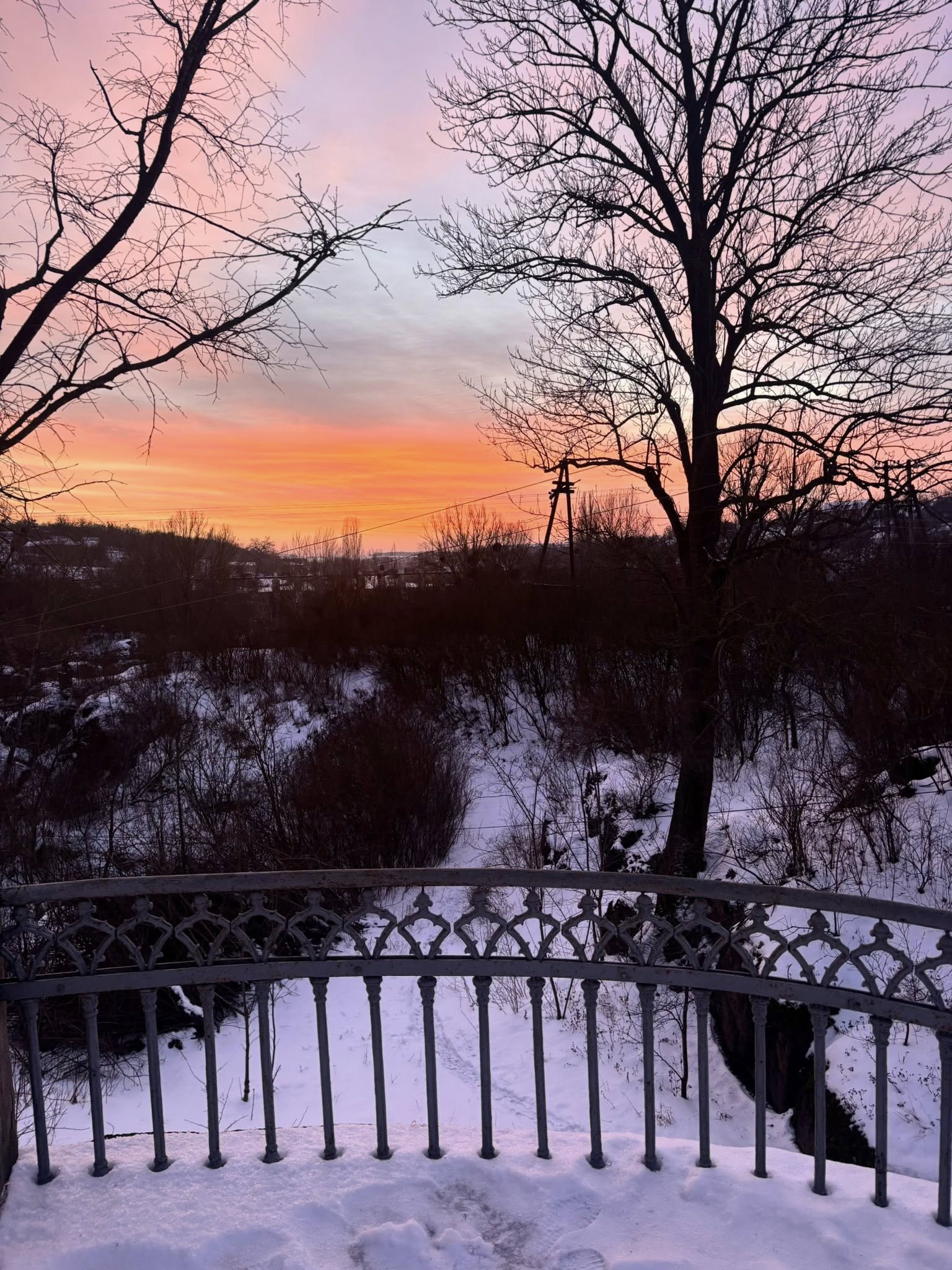 Зимовий захід сонця у Корсунь-Шевченківському заповіднику. Фото - фото 2