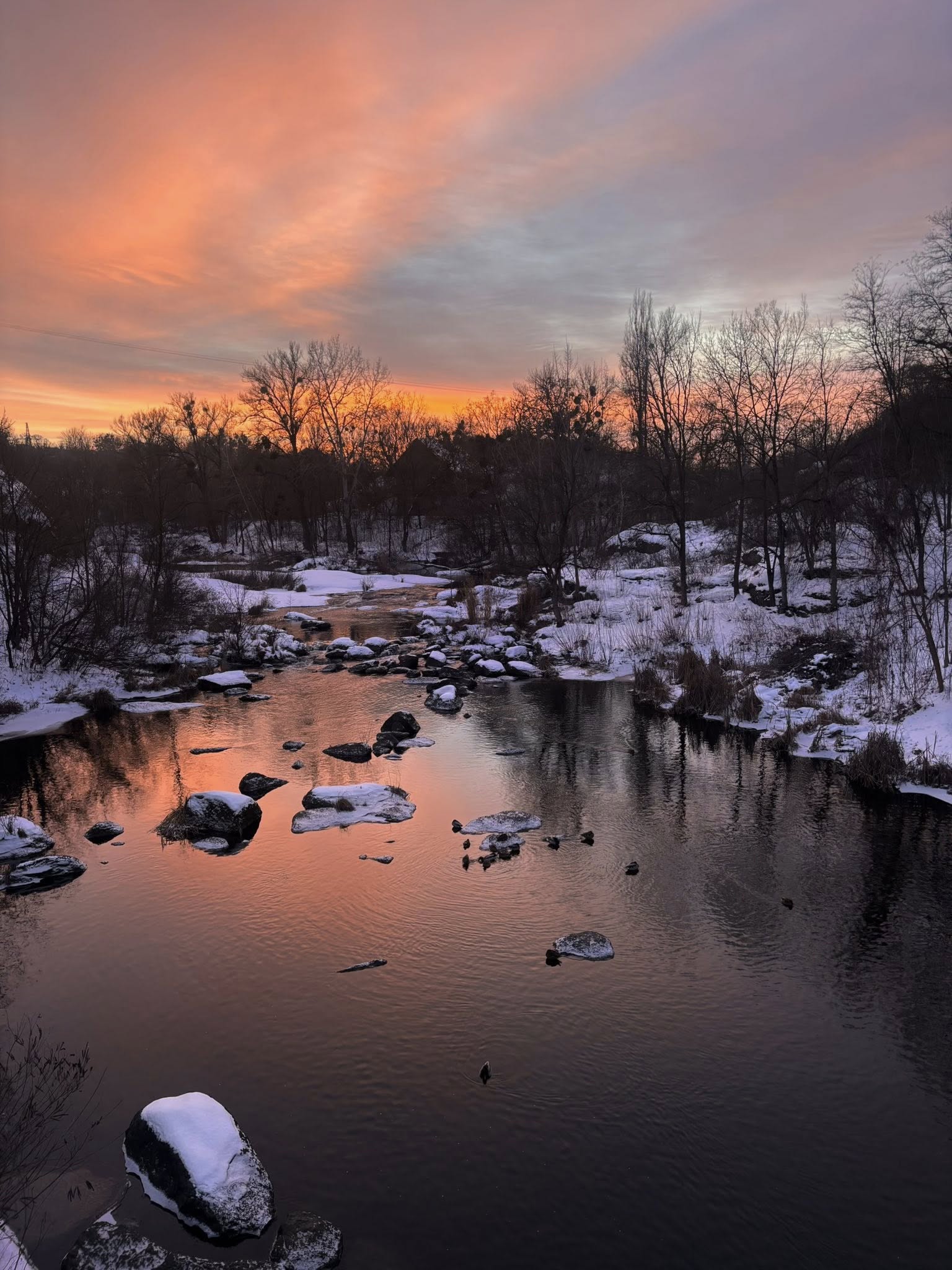 Зимовий захід сонця у Корсунь-Шевченківському заповіднику. Фото - фото 4