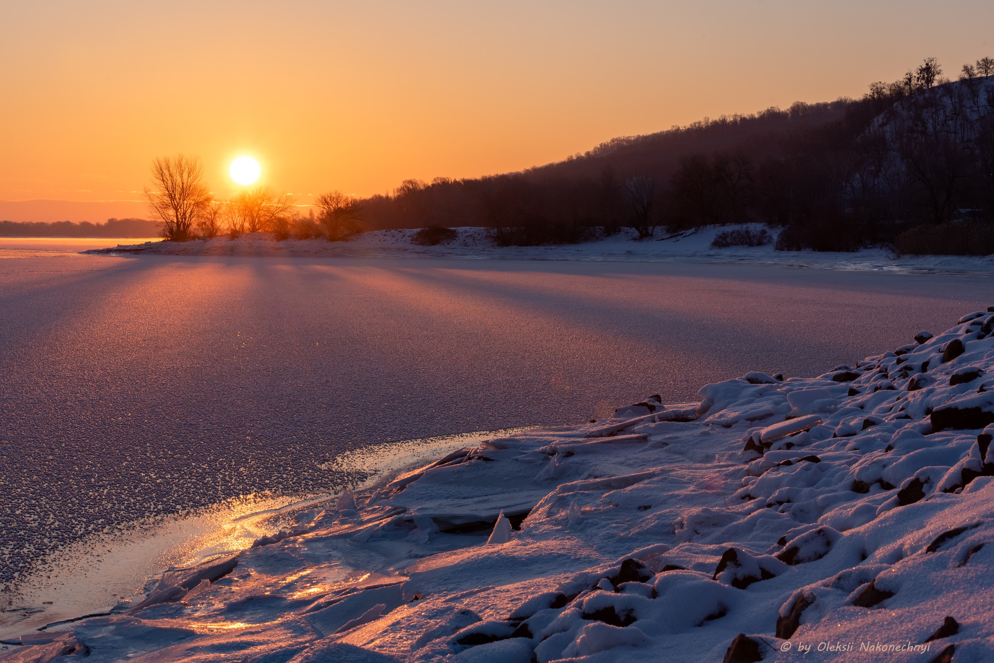 Зимовий світанок на Дніпрі у Каневі. Фото - фото 4