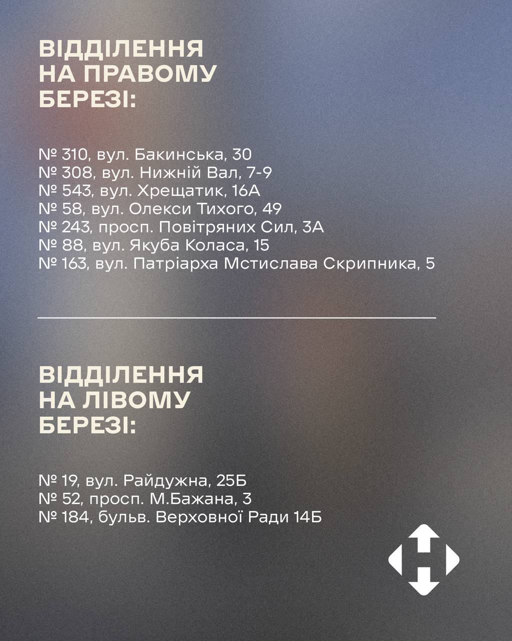 У Києві 10 відділень Нової пошти працюватимуть цілодобово як Пункти Незламності